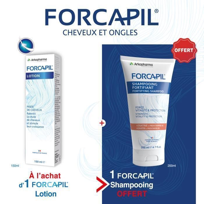 FORCAPIL PACK LOTION ANTI CHUTE = FORCAPIL SHAMPOOING ENERGISANT OFFERT