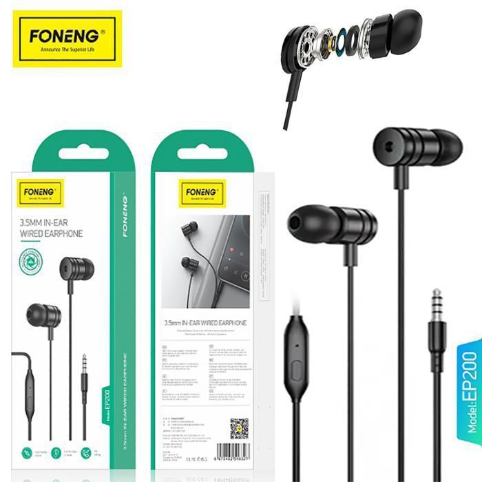 CASQUE - ECOUTEURS Avuc Micro pour téléphone portable Smartphone EP200 WIRED EARPHONE (3.5MM)