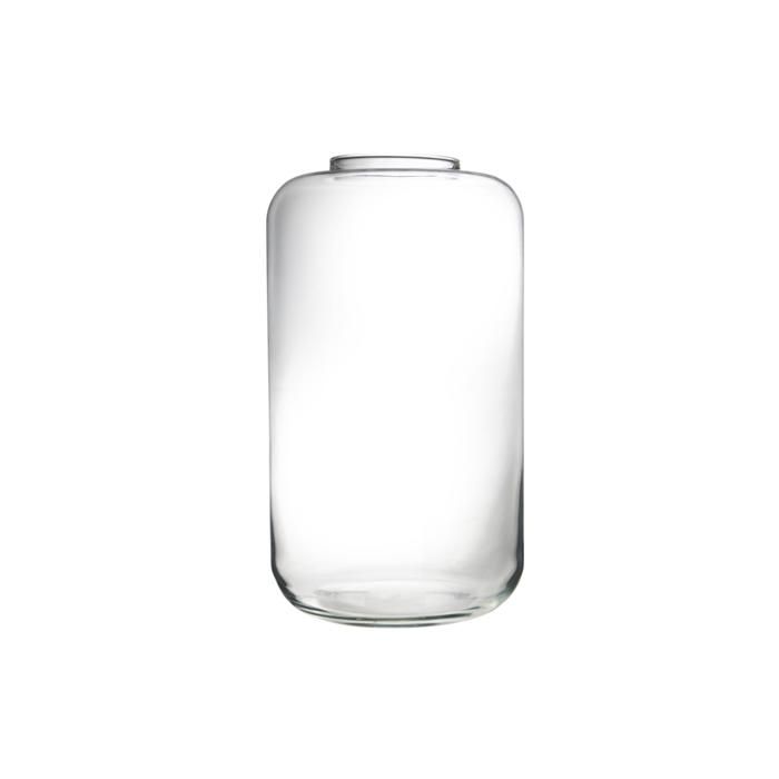 VASE CYLINDRIQUE TAUPE/MARRON EN VERRE 36x20x20 cm GF