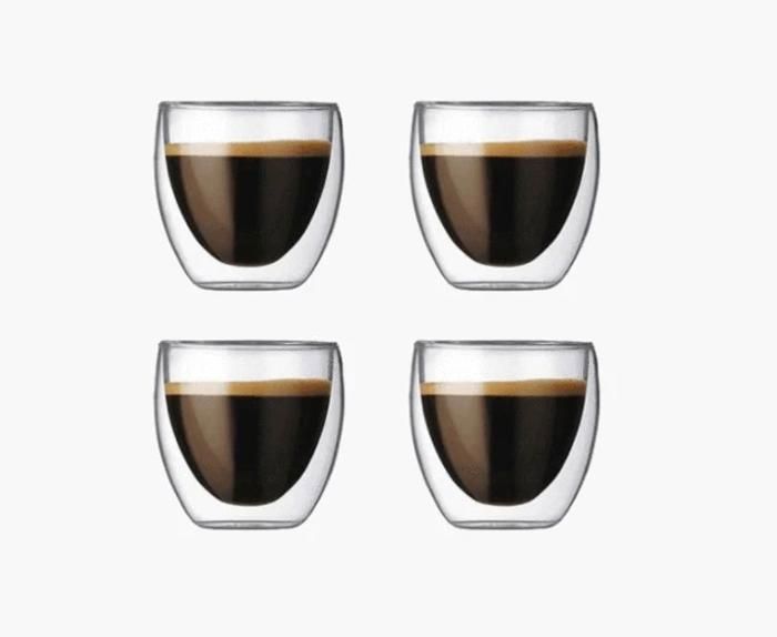 4 Tasses double paroi 80ml