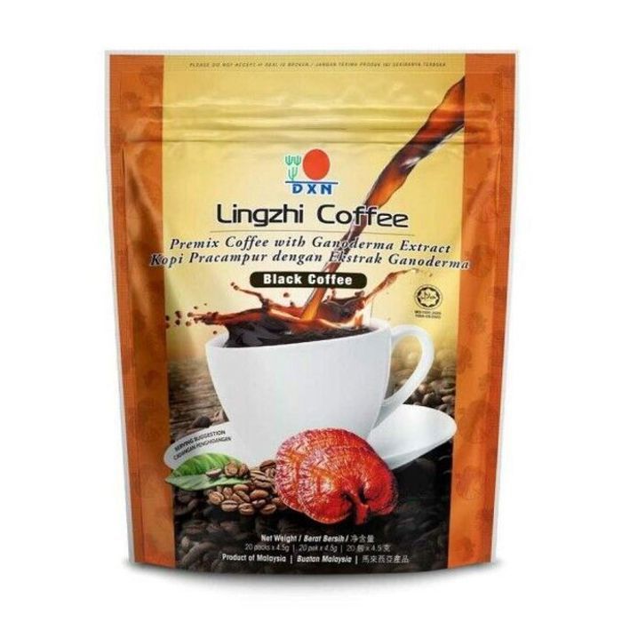 Dxn lingzhi black coffee avec ganoderma 2 in 1 , 20 sachets