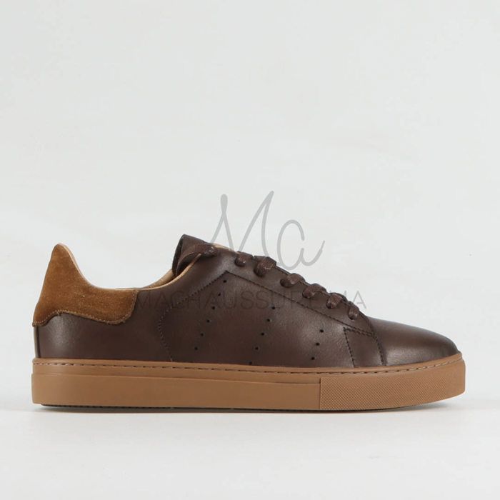 Magnat – Baskets hommes en cuir Tabac - Marjane Mall - Image 1