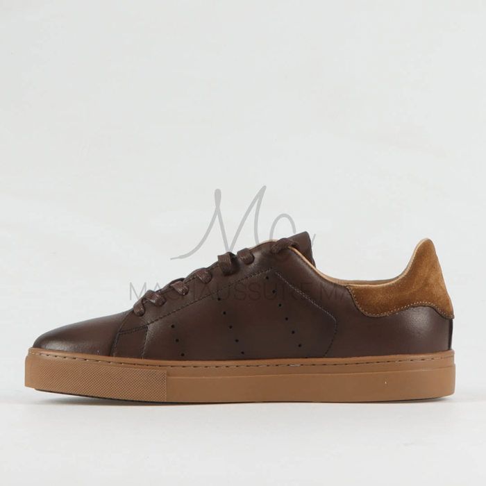 Magnat – Baskets hommes en cuir Tabac - Marjane Mall - Image 3