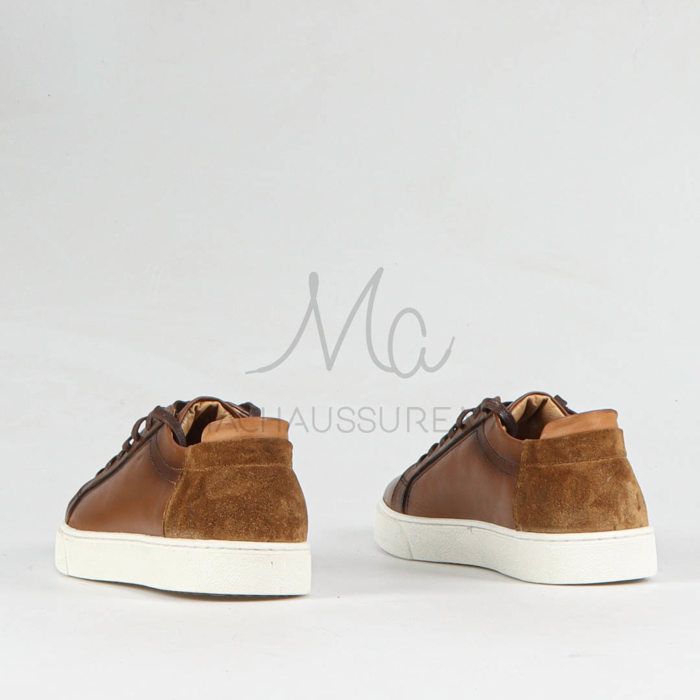 Noble – Baskets hommes en cuir Tabac - Marjane Mall - Image 4