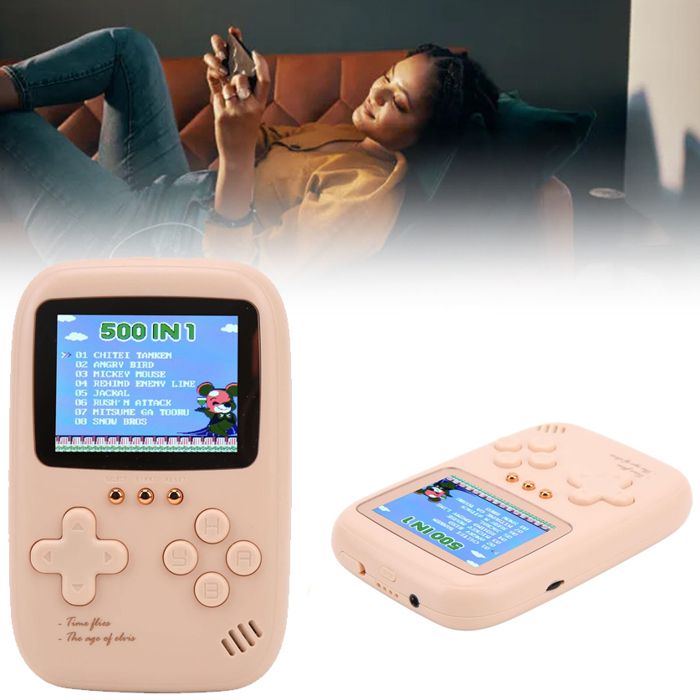 Console de jeu enfant portable créative avec interface de transfert AV, banque d'alimentation10000 mAh la manette de jeu externe, TV