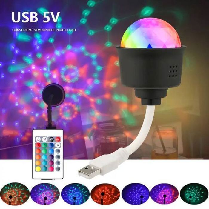Veilleuses ciel étoilé à LED avec prise USB, lampe de budgétaire, télécommande, RVB, lampe LED, décoration de la maison, escales