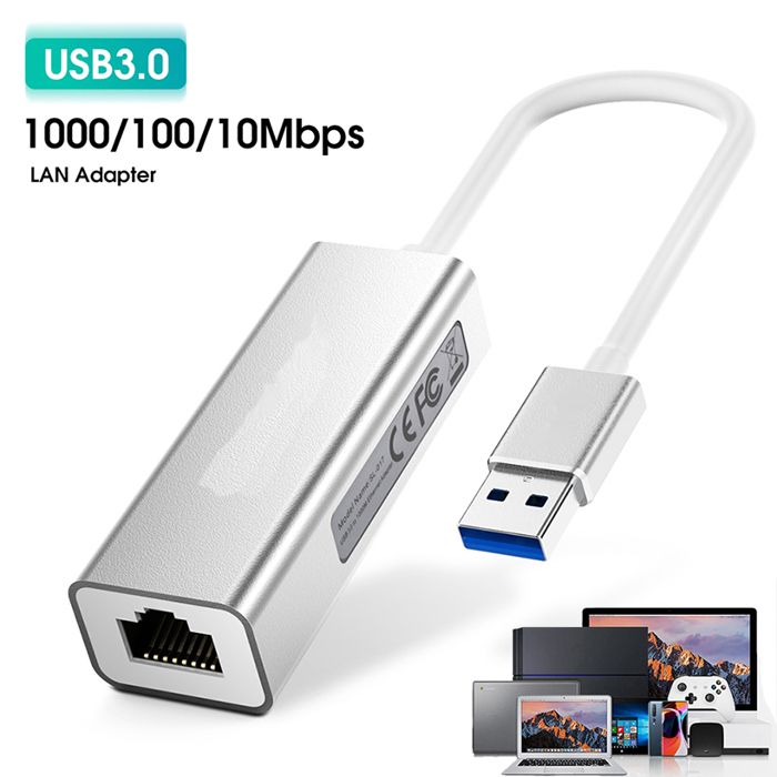 Adaptateur HUB USB 3.0 vers RJ45, 10/100/1000Mbps LAN, pour PC, ordinateur portable, accessoires Ethernet, répartiteur USBC 3.0