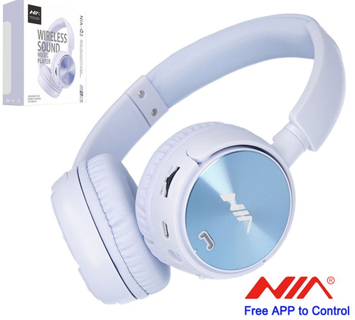 Q2 casque d'écoute pliable sans fil Bluetooth 4.2 écouteurs de musique carte TF lecteur MP3 Radio FM avec micro contrôle application