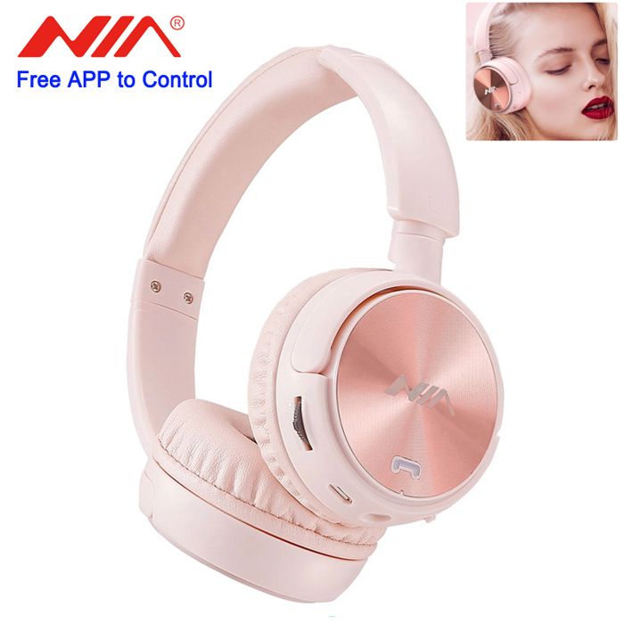 Q2 casque d'écoute pliable sans fil Bluetooth 4.2 écouteurs de musique carte TF lecteur MP3 Radio FM avec micro contrôle application