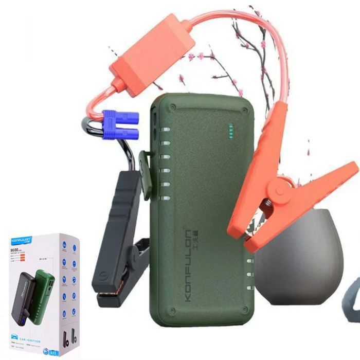 Power Bank Konfulon A15 9600mAh - Démarreur d'Urgence Voiture 12V (Jump Starter) & Chargeur Rapide Téléphone