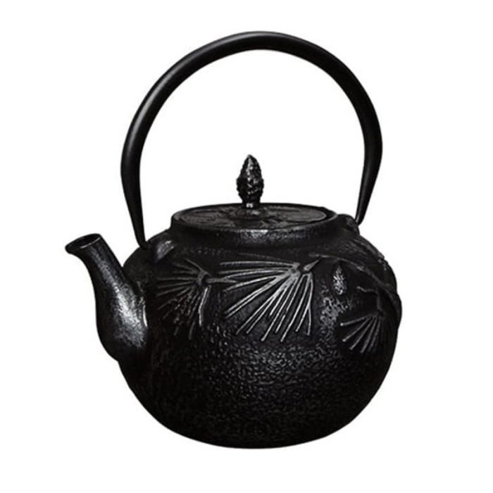 Théière en fonte, 0,8 L, noire