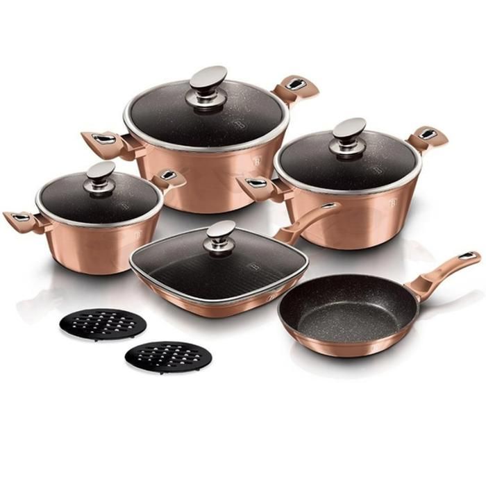 Batterie de cuisine 11 pièces, Metallic Line Rose Gold Edition