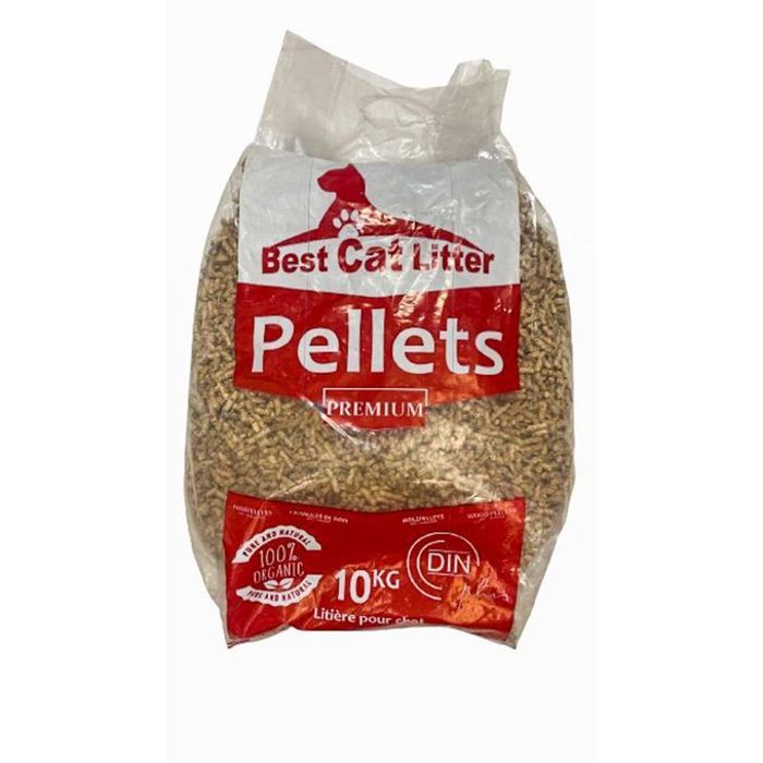 Litière en granulés de bois 43 LITRES - 10 KG, Ecologique, Pour Chat et Rongeur