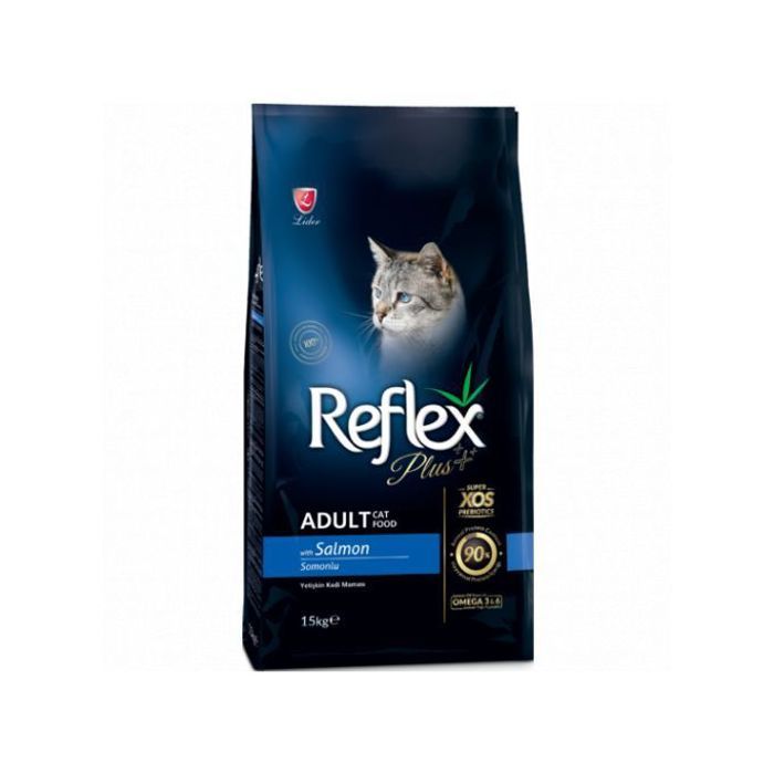 Croquettes pour chat adulte au saumon- Reflex Plus 1,5 Kg