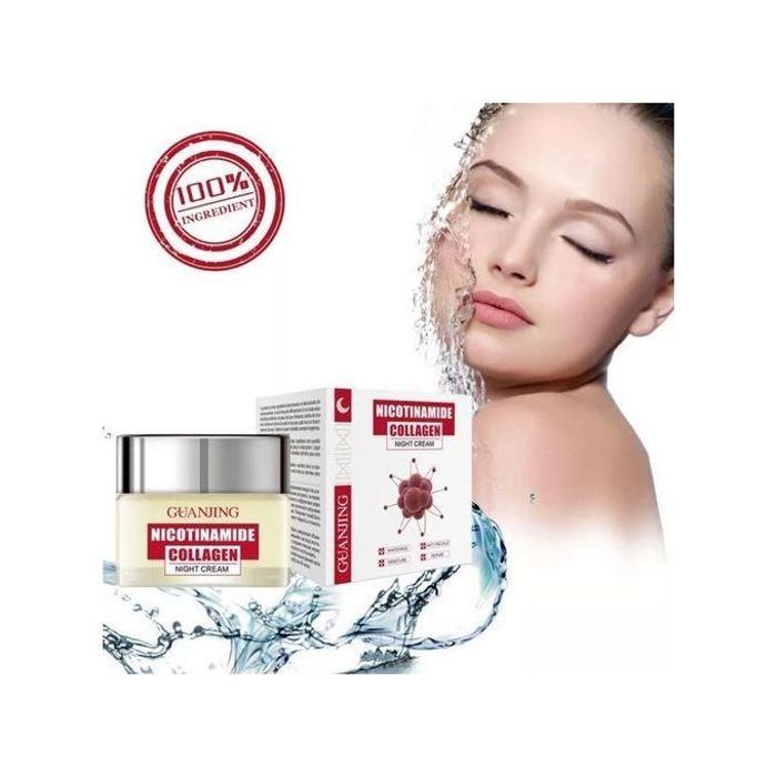 Guanjing Crème de nuit à base de Nicotinamide pour le visage, blanchissante, hydratante, réparatrice taches