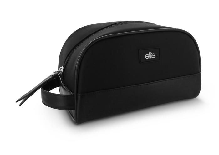 TROUSSE TOILETTE HOMME OVALE PREMIUM PM EMPIECEMENT CUIR