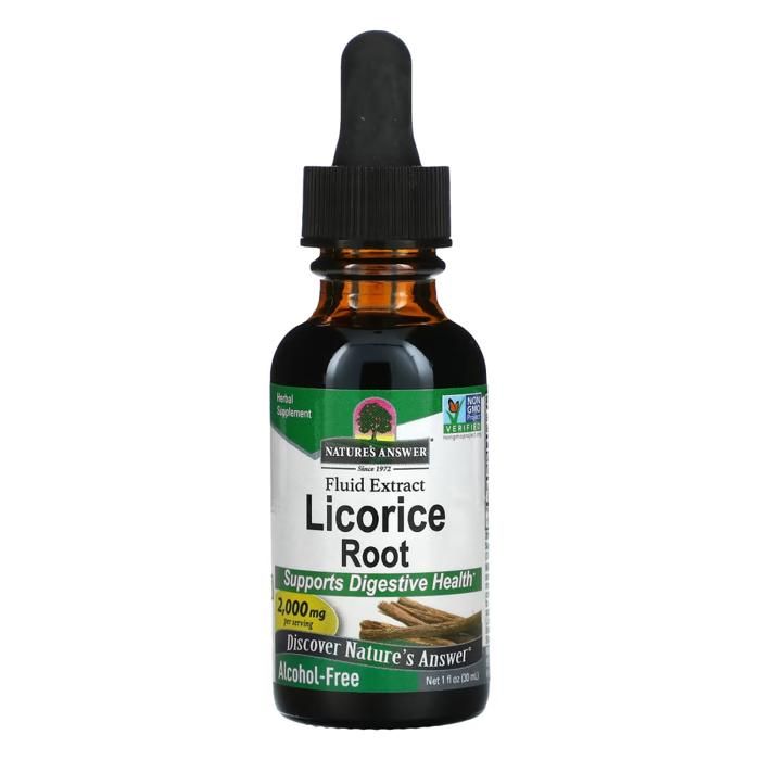 Nature's Answer, Racine de réglisse, Extrait liquide, Sans alcool, 2000 mg, 30 ml