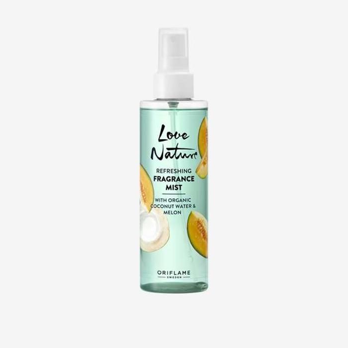 Brume parfumée rafraîchissante Love Nature à l'Eau de Noix de Coco et à L'extrait de Melon 200 ml
