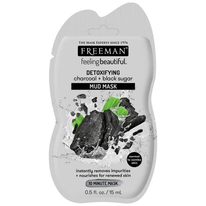 FREEMAN CHARCOAL + BLACK SUGAR MUD MASK 15ML