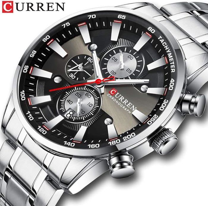 CURREN – montre homme Quartz en acier inoxydable étanche l'eau 3ATM chronographe horloge masculine collection 2023 marque de luxe