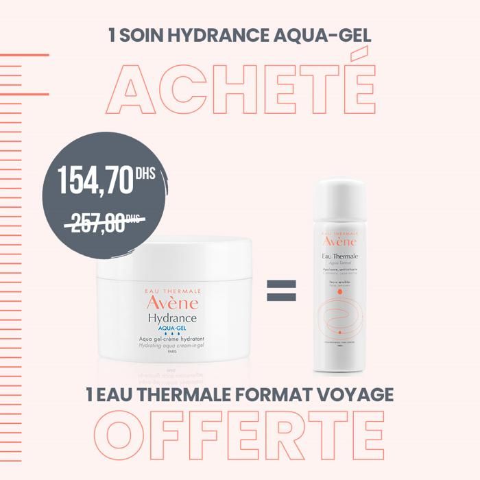 CRÈME HYDRATANTE HYDRANCE AQUA GEL = 1 EAU THERMALE FORMAT VOYAGE 50ML