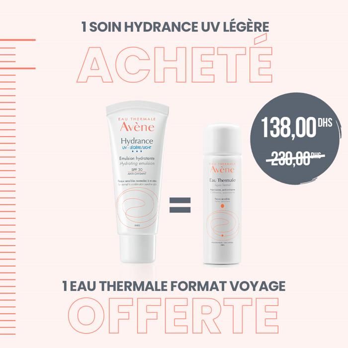 HYDRANCE UV LEGERE = 1 EAU THERMALE FORMAT VOYAGE 50ML