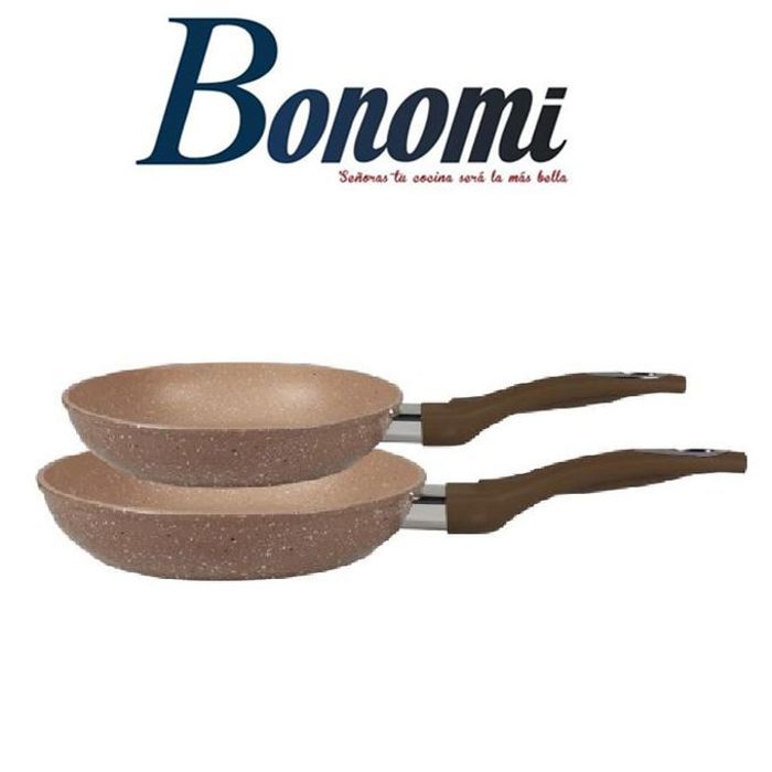 Bonomi Set De 2 Poêles Marron 22 Cm - 26 Cm