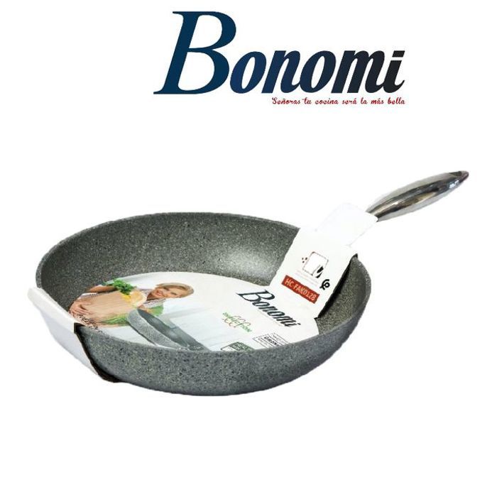 Bonomi Poêle En Pierre À Induction Anse Inox 20Cm
