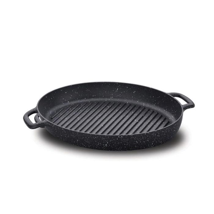 Poêle ovale double manche 35x25 cm