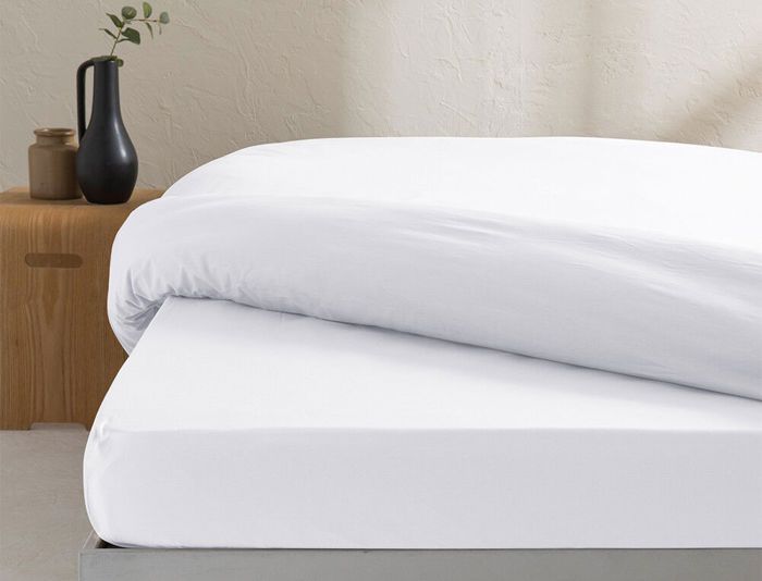 PERCALE DRAP HOUSSE B.35 120/190 CM BLANC