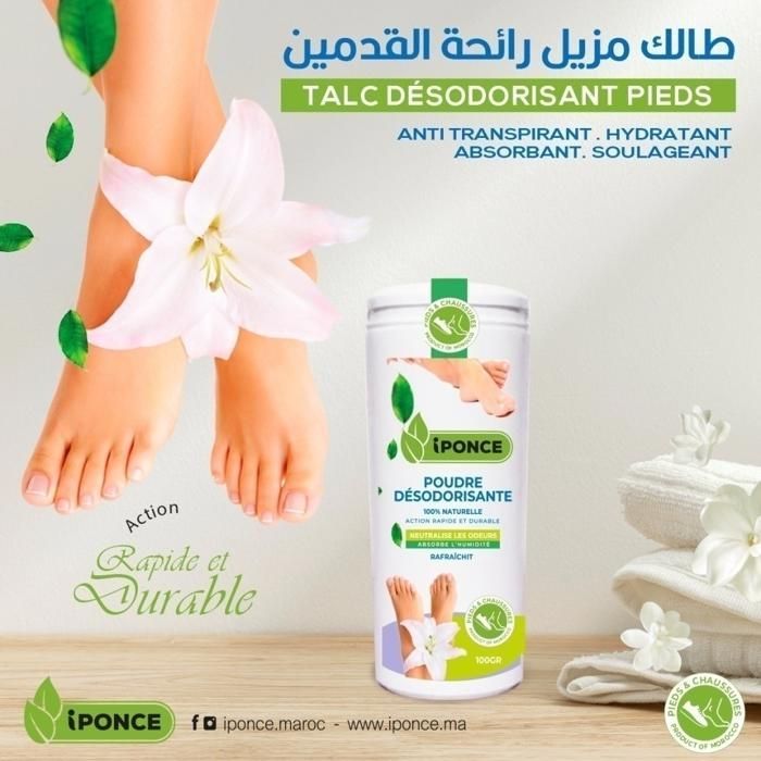 Talc desodorisant pour pieds