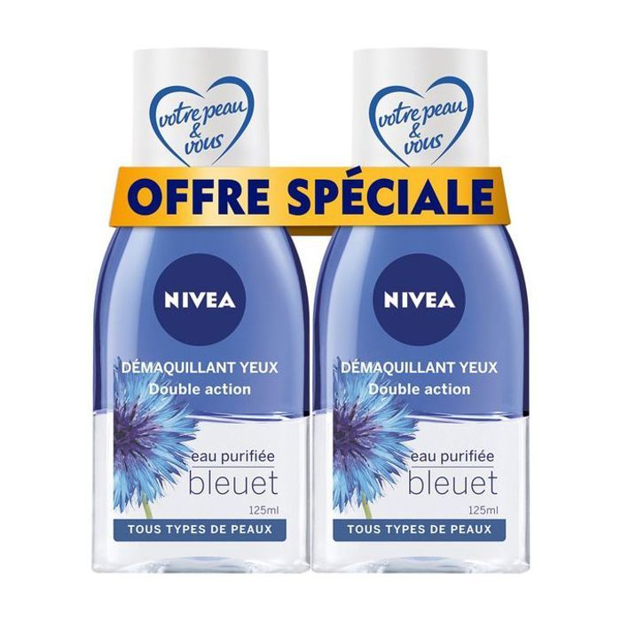 2 Démaquillants yeux - Double Action - 125ml  à prix spécial