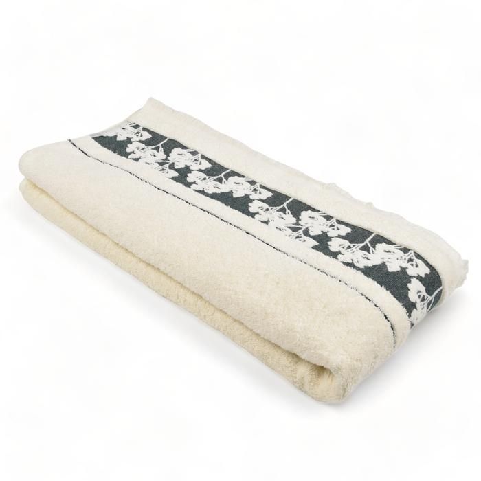 DRAP BAIN JACQUARD 100X150 - Couleur Aléatoire