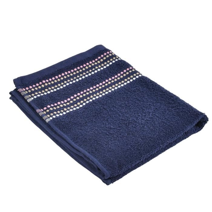 SERVIETTE MAIN JACQUARD MARTIA BLEU 40X70 - 360 G