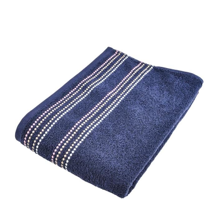 DRAP DOUCHE  JACQUARD 70X140   BLEU MARTIA