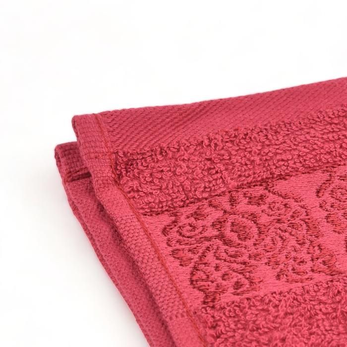 SERVIETTE MAIN FLORA BORDEAUX 30x30 - 450G/M2