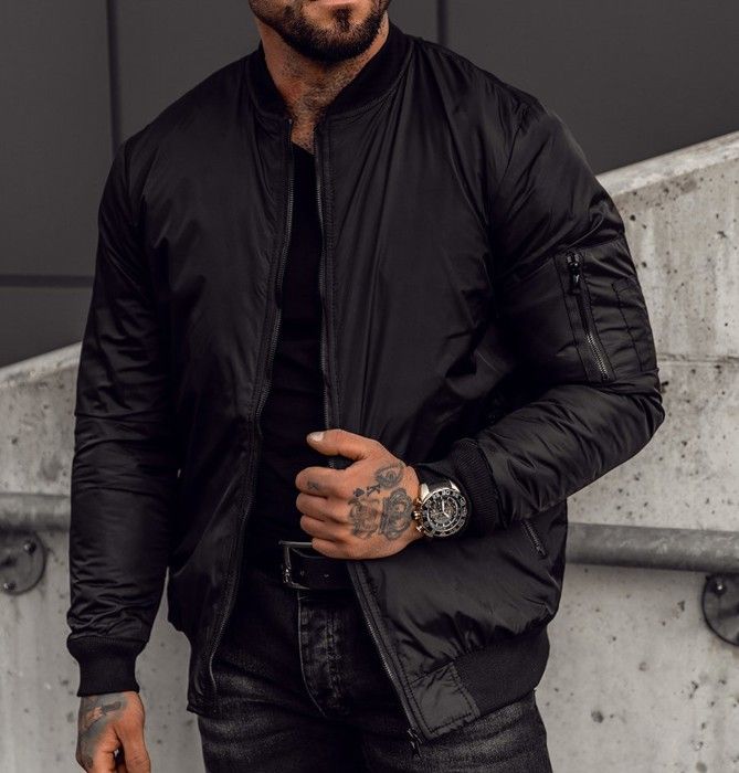 Jacket bomber homme Noir