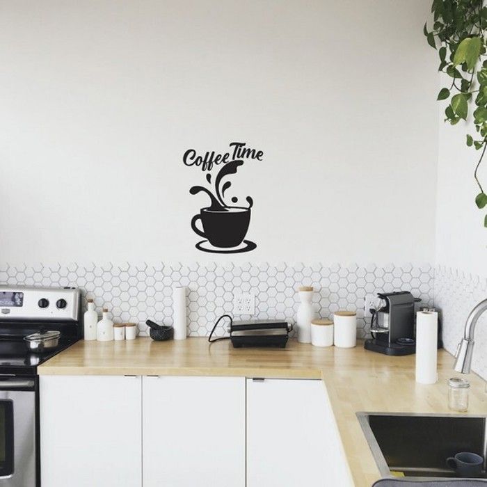 Stickers Coffee Time ,Tasse café 30x21 cm