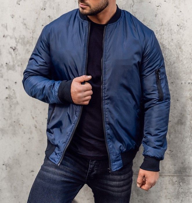 Jacket Bomber Homme Bleu Marine