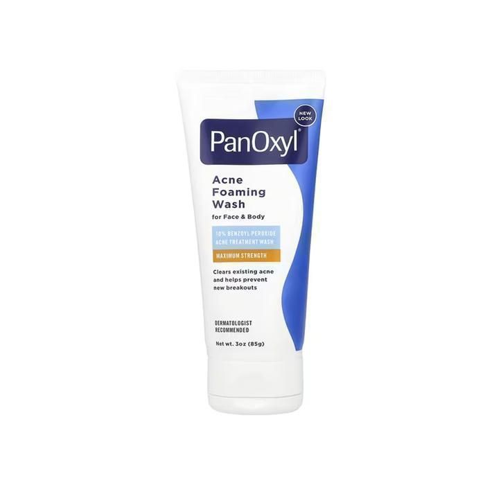 PanOxyl, Nettoyant moussant contre l'acné, Peroxyde de benzoyle 10 %, Force maximale