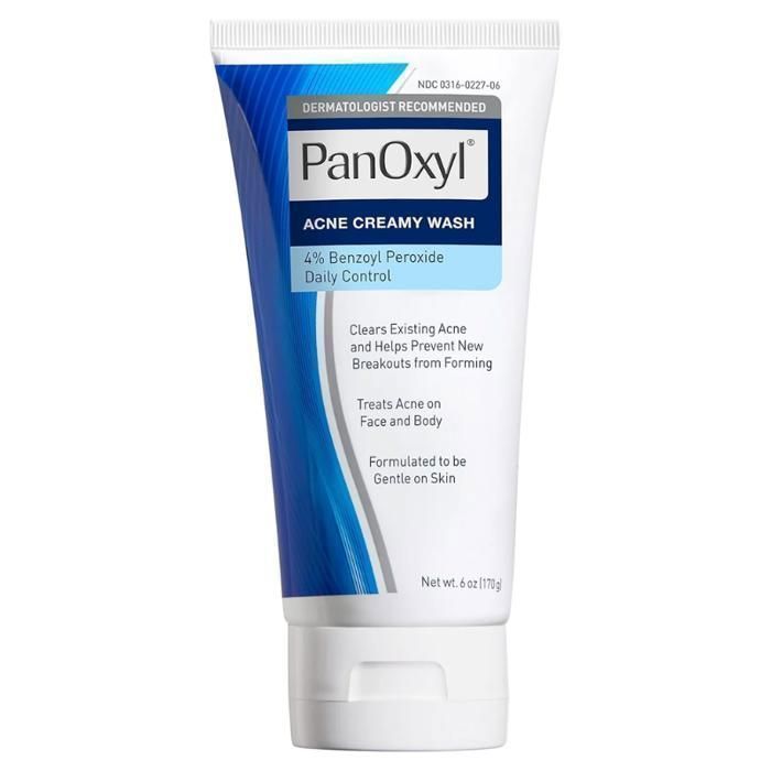 PanOxyl, Nettoyant crémeux contre l'acné, Contrôle quotidien, Peroxyde de benzoyle à 4 %