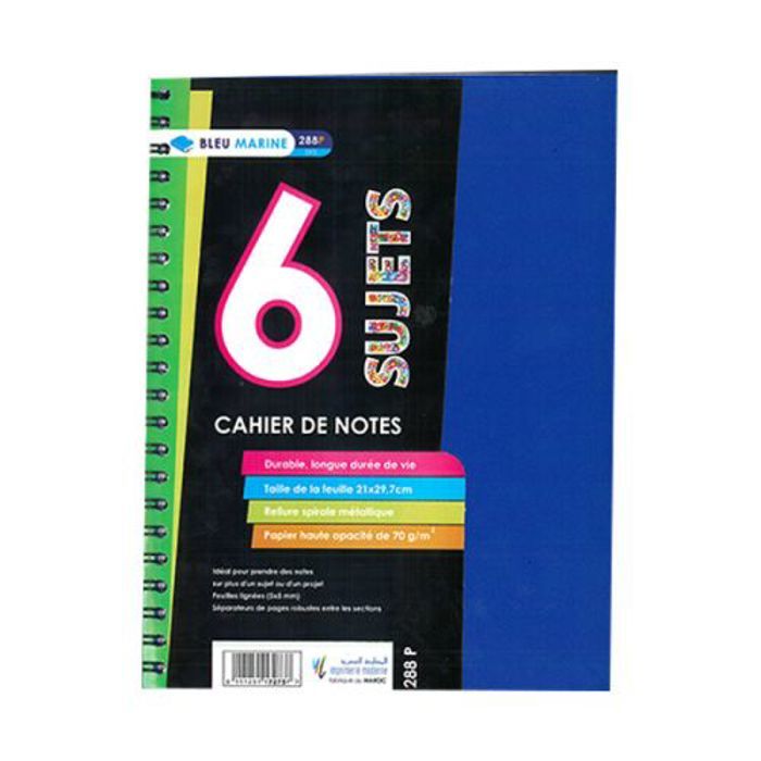 CAHIER UNIVERSTE 6SUJETS