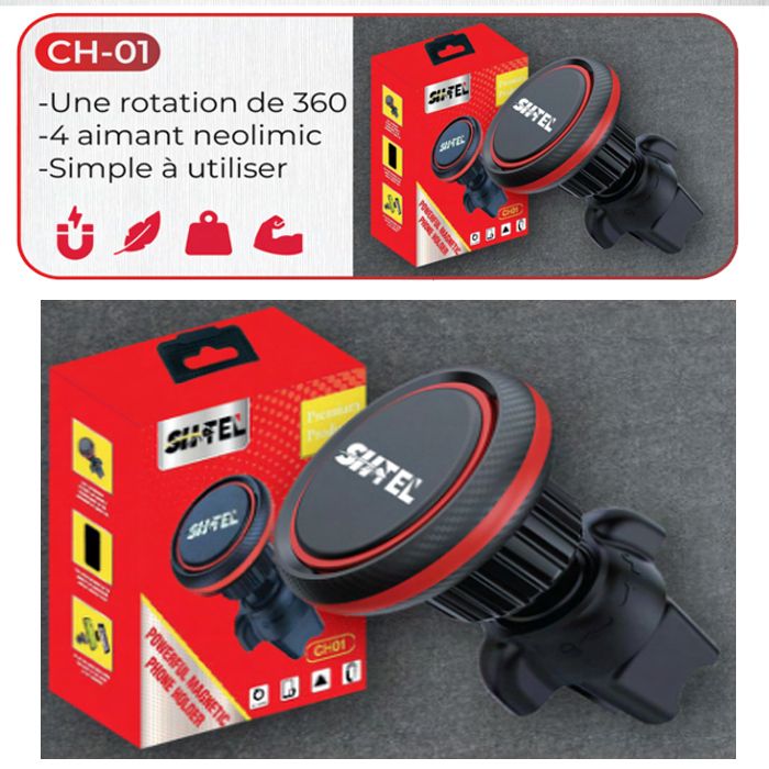 support de téléphone 360° Magnetic Air Vent de voiture magnétique d'aération aimant pour les smartphone iPhone Samsung xiaomi ...