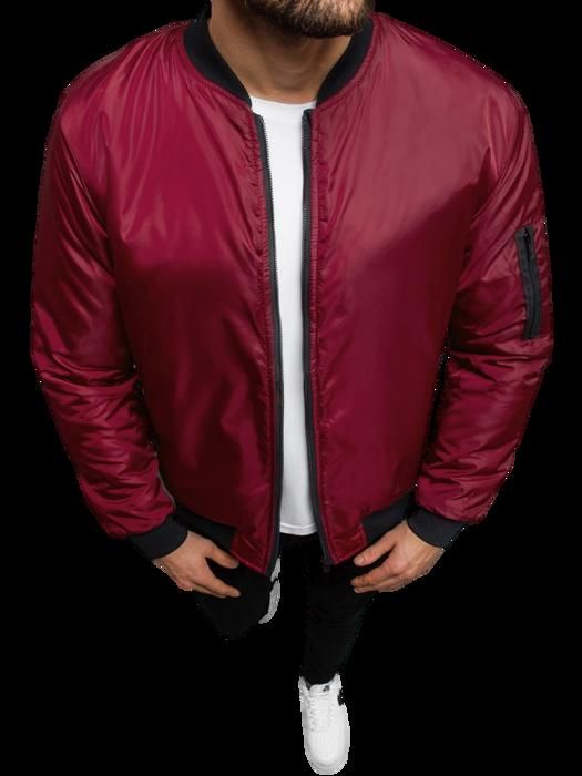 Jacket Homme Bomber Grenat