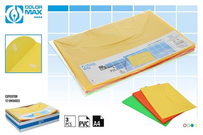 Set de 3 Classeurs PVC A4