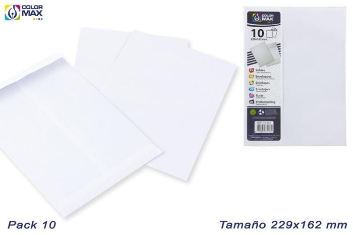 Pack 10 Enveloppes Blanches 229x162 mm