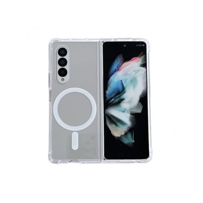 Coque pour Samsung  Galaxy Z Fold 4 Magsafe Magnétique Antichoc (Transparent )