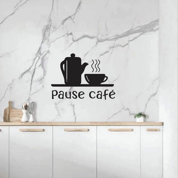 Sticker Tasse, pause café 56x60 cm