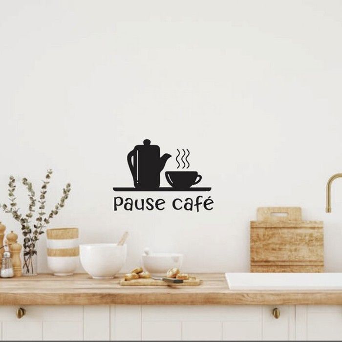 Sticker Tasse, pause café 26x30 cm