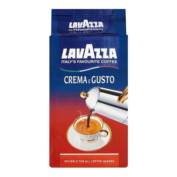 CAFÉ MOULU QUALITE CREMA E GUSTO. 250 Gr, LAVAZZA - HAUTE QUALITE - 100% ITALIEN.
